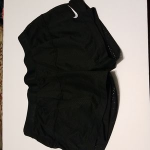 Nike Dri Fit Women’s SZ SM Running Shorts Workout Exercise Mesh Just Do It Black